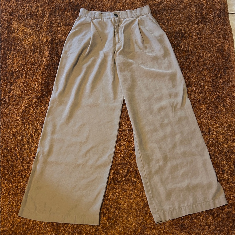 Zara Women's Gray Wide Leg Pants